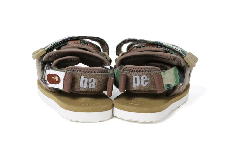 BAPE x Suicoke DAO and MOTO-2 Sandals Western Drop north america kith haven web store may 18 2019 date info release colorways black white red first camouflage ape head
