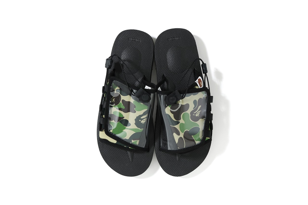 BAPE x Suicoke DAO and MOTO-2 Sandals Western Drop north america kith haven web store may 18 2019 date info release colorways black white red first camouflage ape head