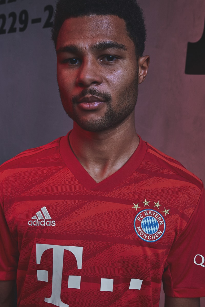 FC Bayern Munich 2019/20 Home Jersey Kit Football soccer david alaba serge gnabry manuel neuer adidas red diamond green goalkeeper tiger camo print design buy cop purchase order first look