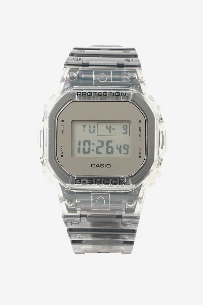 Beams x Casio G-Shock Clear Skeleton Release DW-5600SK DW-6900SK Japan Watches digital clocks time keeping lume glow retailer  