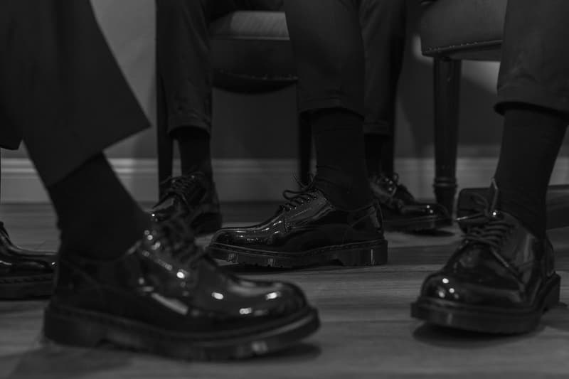 Blends fragment design Dr. Martens Hollingborn Derby Made in England Editorial Black Patent Leather 1461