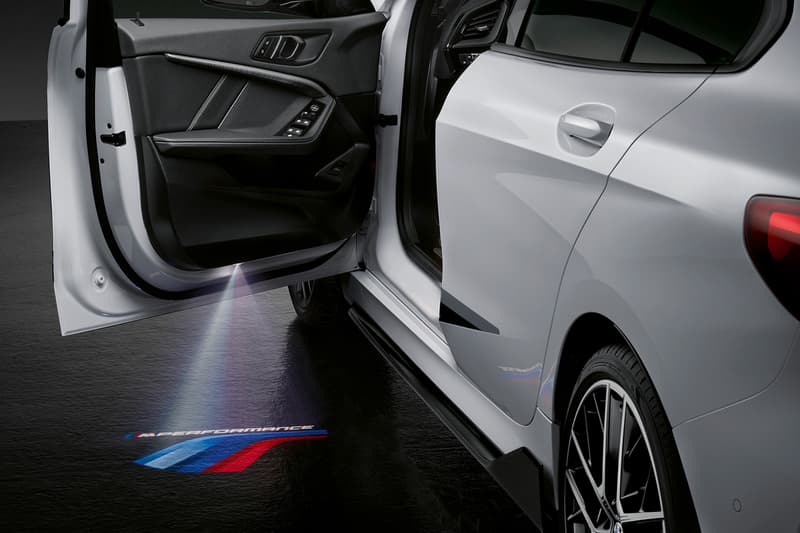 2019 BMW 1 Series M Performance Options parts automotive sports cars racing aerodynamic and exterior components Frozen Black lettering diffuser carbon fibre kidney grille exhaust front splitter spoiler aero flicks BMW M GmbH