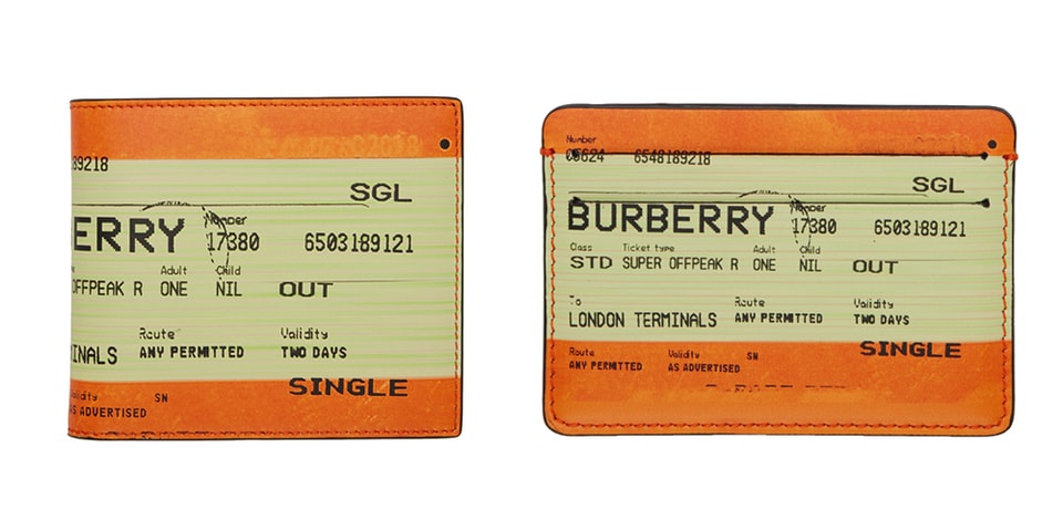 Burberry Issues UK Train Ticket-Inspired Wallet & Cardholder