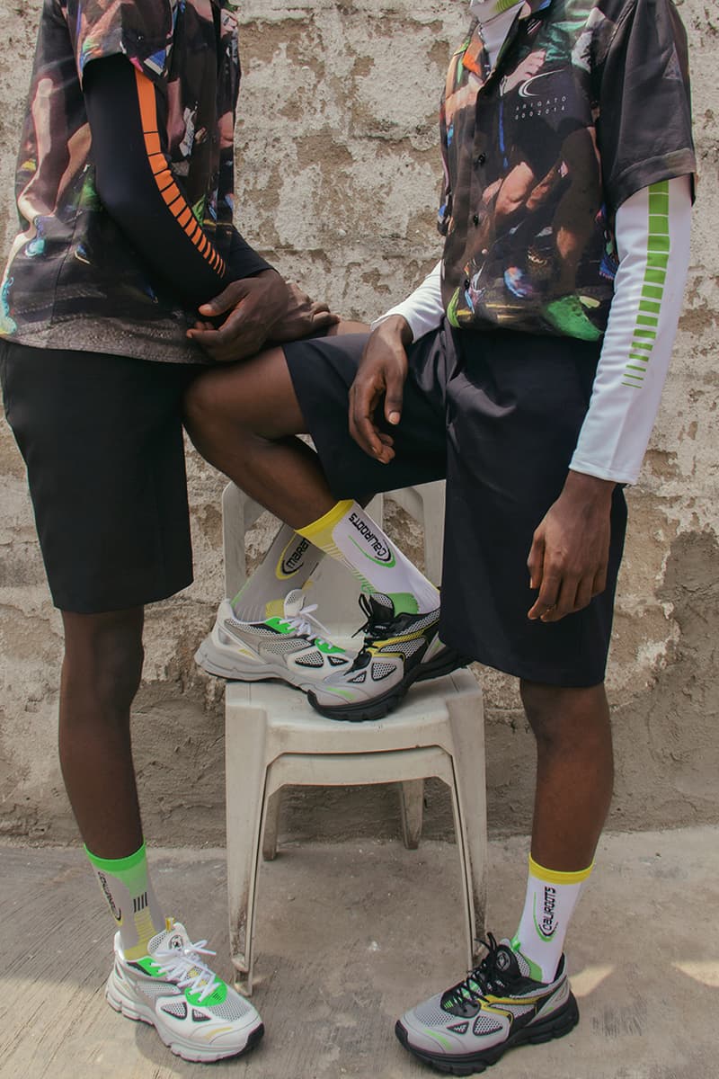 Caliroots Axel Arigato Marathon Runner Collaborative Pairs Special Release Colorway Limited Edition Stockholm Online Exclusive Swedish Contemporary Chunky 90s Sneakers Drop Socks Shirt