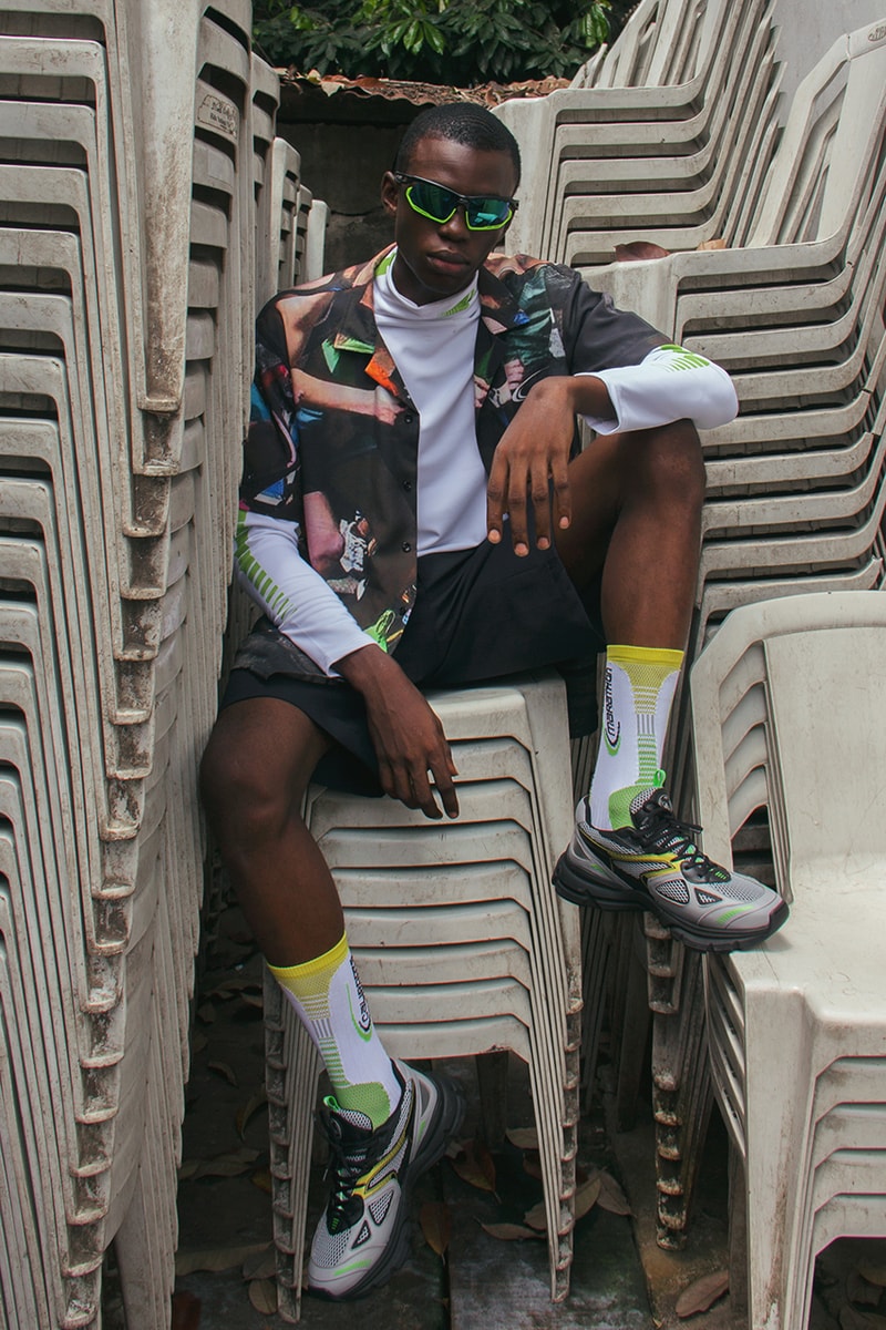 Caliroots Axel Arigato Marathon Runner Collaborative Pairs Special Release Colorway Limited Edition Stockholm Online Exclusive Swedish Contemporary Chunky 90s Sneakers Drop Socks Shirt