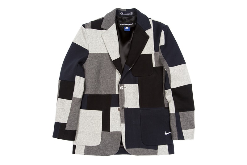 clothsurgeon RECONSRUCTED PROJECT Browns Exclusive Capsule Collection Farfetch Stadium Goods Supreme Nike Tailored double pleat trousers sports blazer overcoat utility vest type II jacket MA-1 bomber Nike Fundamental Fleece Sweatpants Virgin Mary Blanket Wool Overcoat Supreme x The North Face Denali Fleece Blanket Storm Break Snakeskin tent