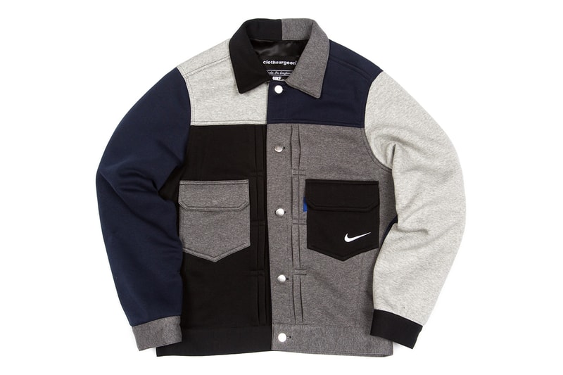 clothsurgeon RECONSRUCTED PROJECT Browns Exclusive Capsule Collection Farfetch Stadium Goods Supreme Nike Tailored double pleat trousers sports blazer overcoat utility vest type II jacket MA-1 bomber Nike Fundamental Fleece Sweatpants Virgin Mary Blanket Wool Overcoat Supreme x The North Face Denali Fleece Blanket Storm Break Snakeskin tent