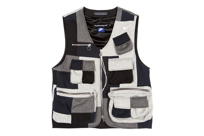 clothsurgeon RECONSRUCTED PROJECT Browns Exclusive Capsule Collection Farfetch Stadium Goods Supreme Nike Tailored double pleat trousers sports blazer overcoat utility vest type II jacket MA-1 bomber Nike Fundamental Fleece Sweatpants Virgin Mary Blanket Wool Overcoat Supreme x The North Face Denali Fleece Blanket Storm Break Snakeskin tent