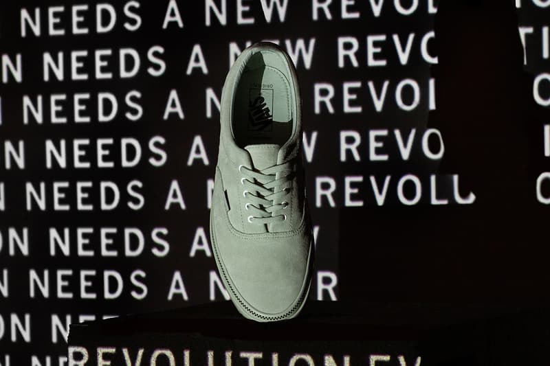 Commonwealth x Vans Collaborative Capsule Release Info Slip on era embossed outsole drop date info release price details Every Generation Needs A New Revolution” suede leather “People Everywhere Are Created Equal” P.E.A.C.E