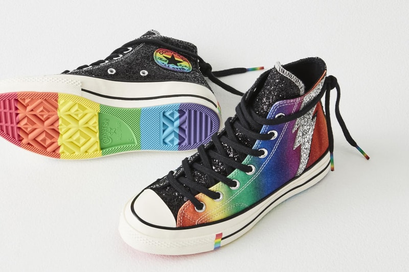 converse 2019 pride collection chunk taylor chuck 70 glitter sneakers 