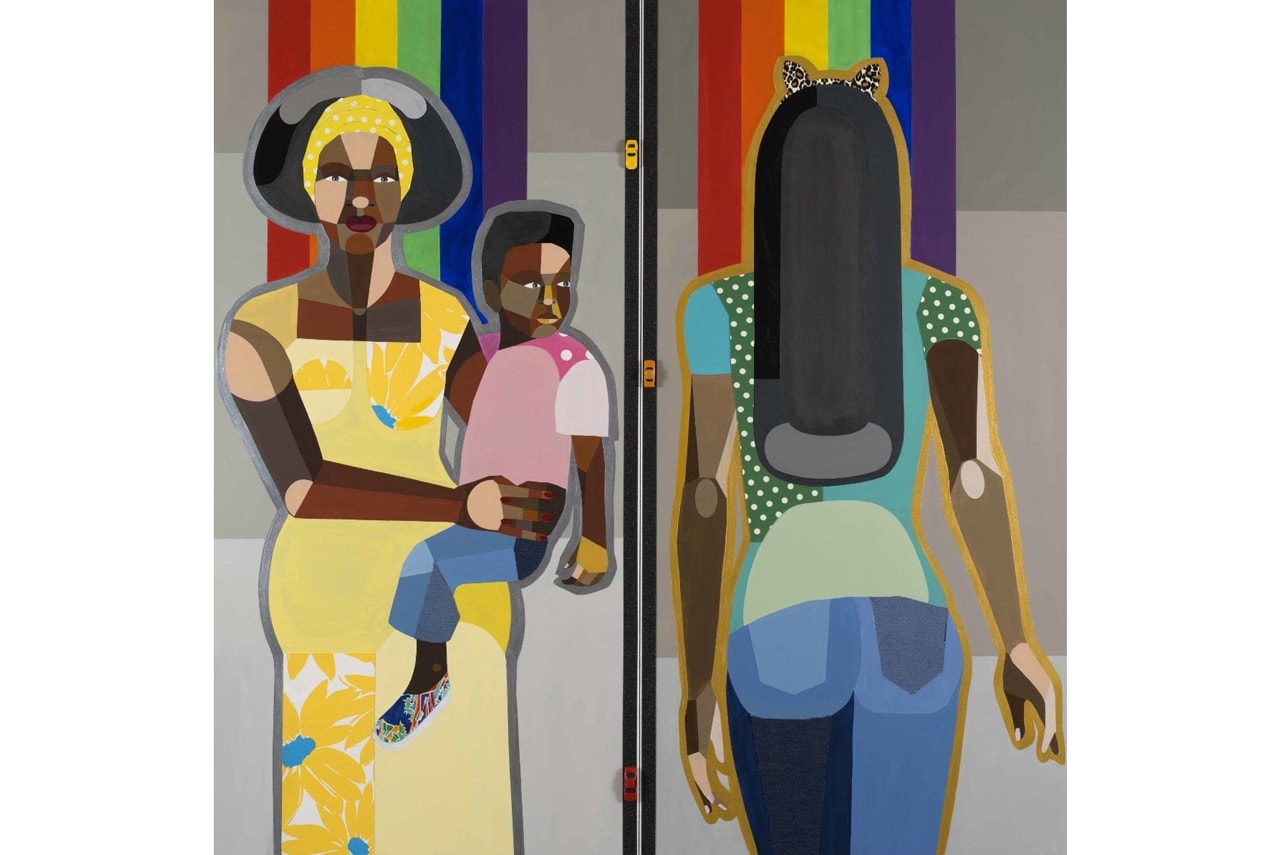 derrick adams the ins and outs figures in the urban landscape exhibition artworks paintings