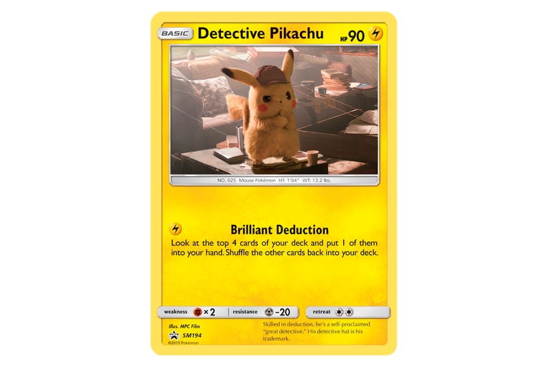 Special 'Detective Pikachu' Merch Release trading cards tees t-shirts pikachu booster packs mewtwo charizard