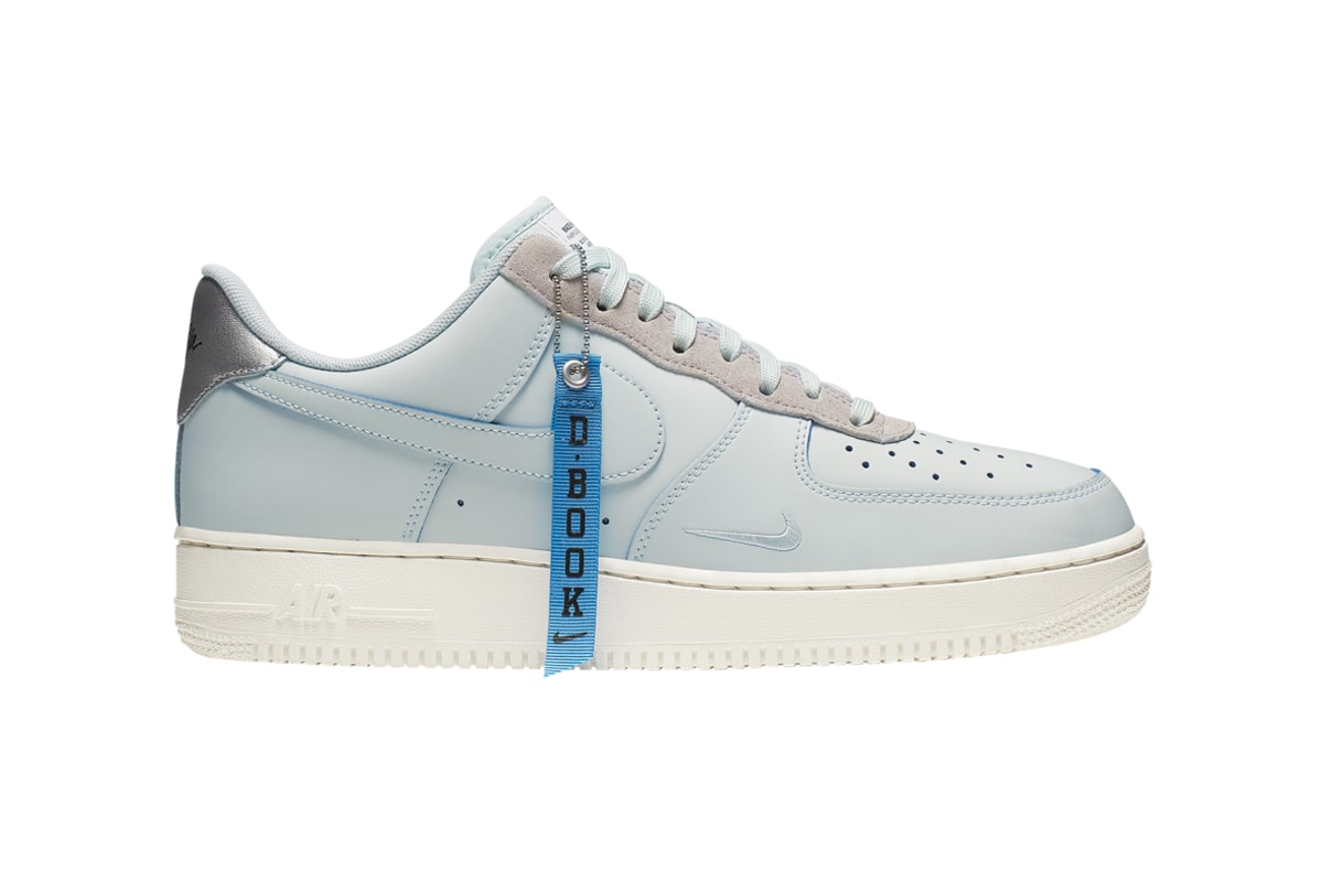 Devin Booker x Nike Air Force 1 LV8 Release Info drop date foot locker low Blue D-Book hang tag "Barely Grey/Moon Particle-Pale Ivory" AJ9716-001 drop date price stockist where to buy 