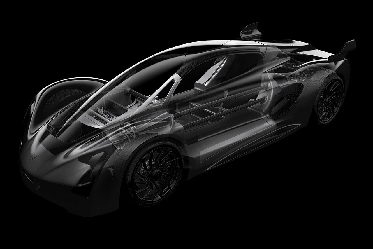 Divergent Blade 3D Printed Hypercar Chassis 4WD Hybrid Power 700 BHP Inline Fighter Jet Seating Design Language Automotive News