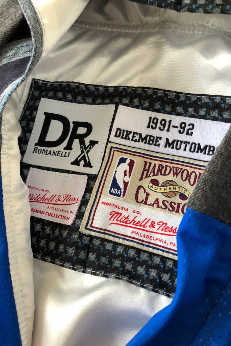 Dr. Romanelli Custom Mitchell & Ness Boro Kimono patchwork jacket coat nba team logo jersey