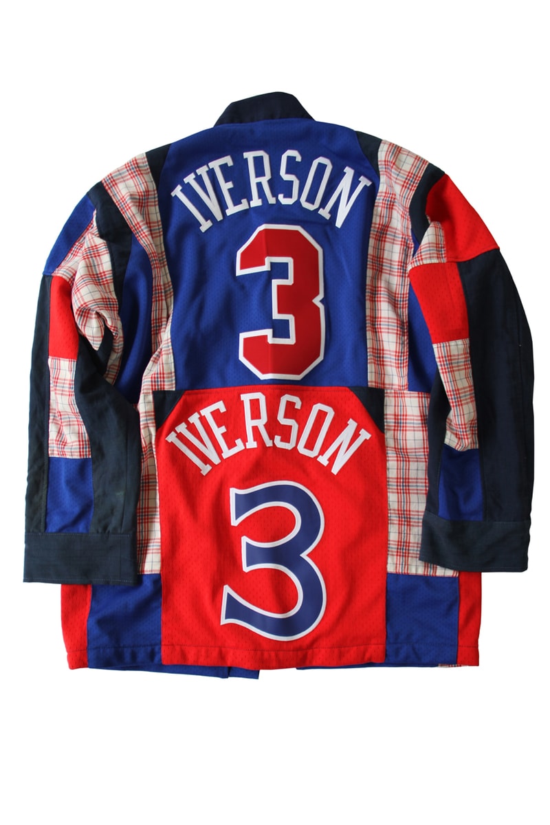 Dr. Romanelli Custom Mitchell & Ness Boro Kimono patchwork jacket coat nba team logo jersey