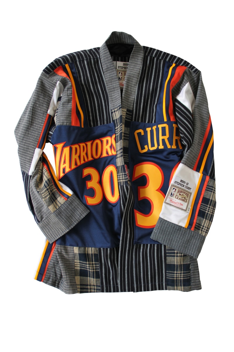 Dr. Romanelli Custom Mitchell & Ness Boro Kimono patchwork jacket coat nba team logo jersey