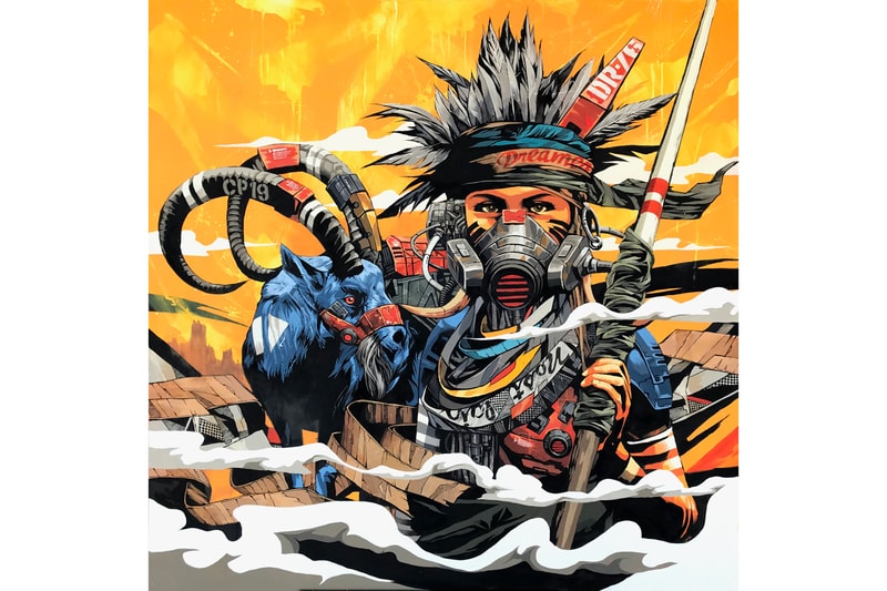 dragon76 compound gallery coexist exhibition paintings murals street art graffiti 