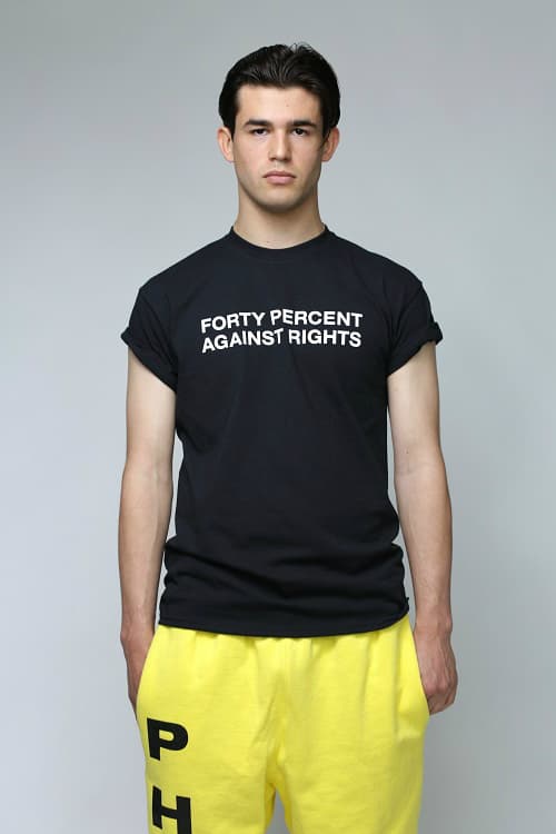FORTY PERCENT AGAINST RIGHTS Richardson SS19 spring summer 2019 t shirt tees graphic black grey gray blue pink zippered mesh bag 3m white orange buy where to price cost store collab collaboration capsule collection pullover hoodie hooded sweatshirt