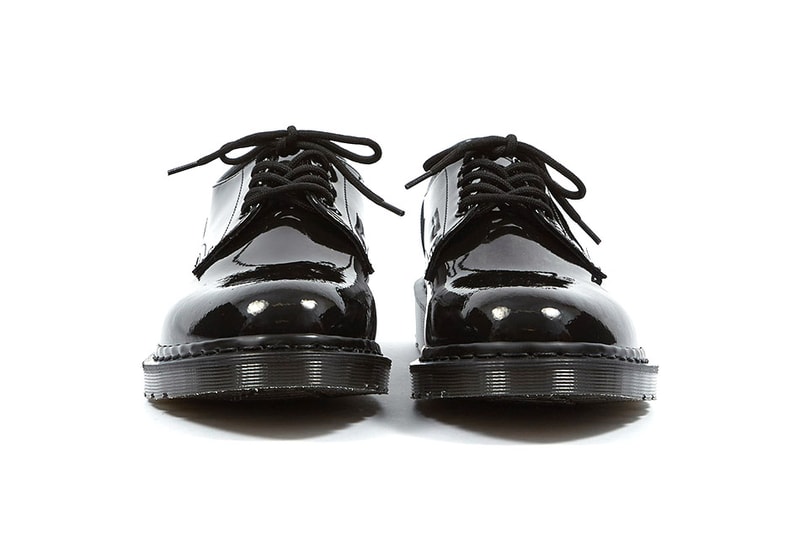 Dr Martens x fragment design Hollingborn Derby Hiroshi Fujiwara Sneaker Footwear Release Patent Leather 1461 Limited Edition Goodhood Raffle Closer Look