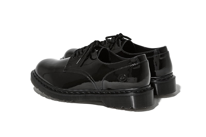 Dr Martens x fragment design Hollingborn Derby Hiroshi Fujiwara Sneaker Footwear Release Patent Leather 1461 Limited Edition Goodhood Raffle Closer Look