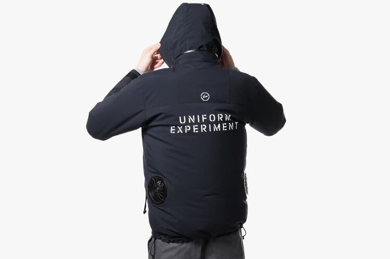 fragment design uniform experiment Burtle Air Fan Cooling Parka