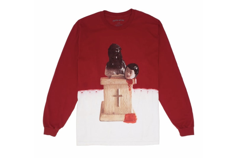 Fucking Awesome Hollywood Store Exclusives Opening Long Sleeve T-shirt Red White Prey Bleach Dip Streetwear Graphic Printed Sweatshirt