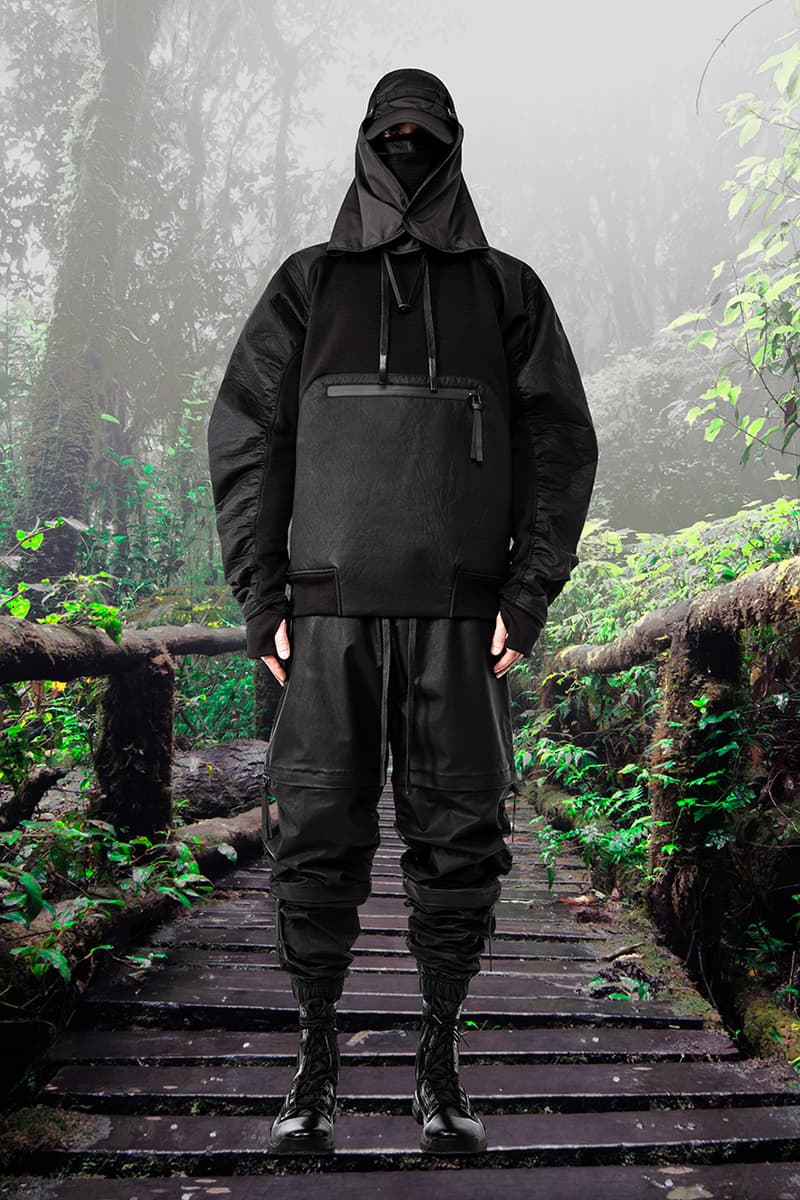 GALL Aeon X Fall Winter 2019 2020 Lookbook Techwear Italian Manufacturing Design Military Influence Collection Oversized Camouflage Black Grey Outerwear Technical