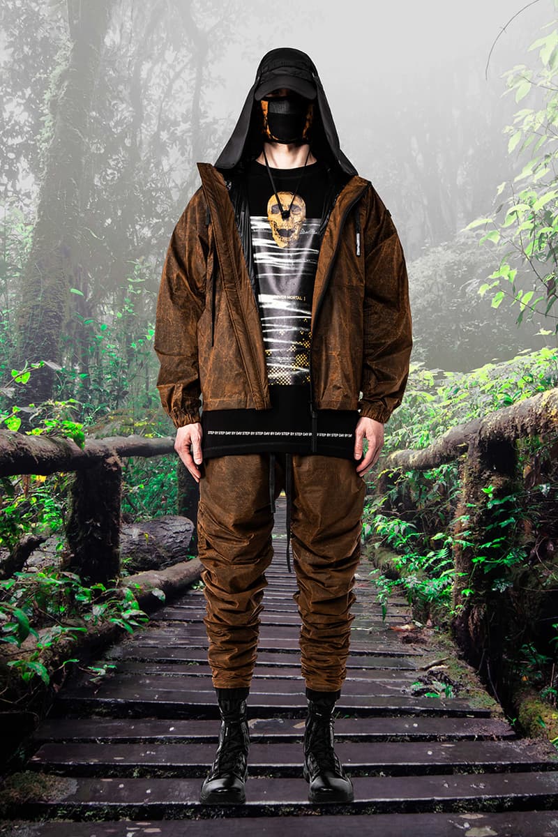 GALL Aeon X Fall Winter 2019 2020 Lookbook Techwear Italian Manufacturing Design Military Influence Collection Oversized Camouflage Black Grey Outerwear Technical