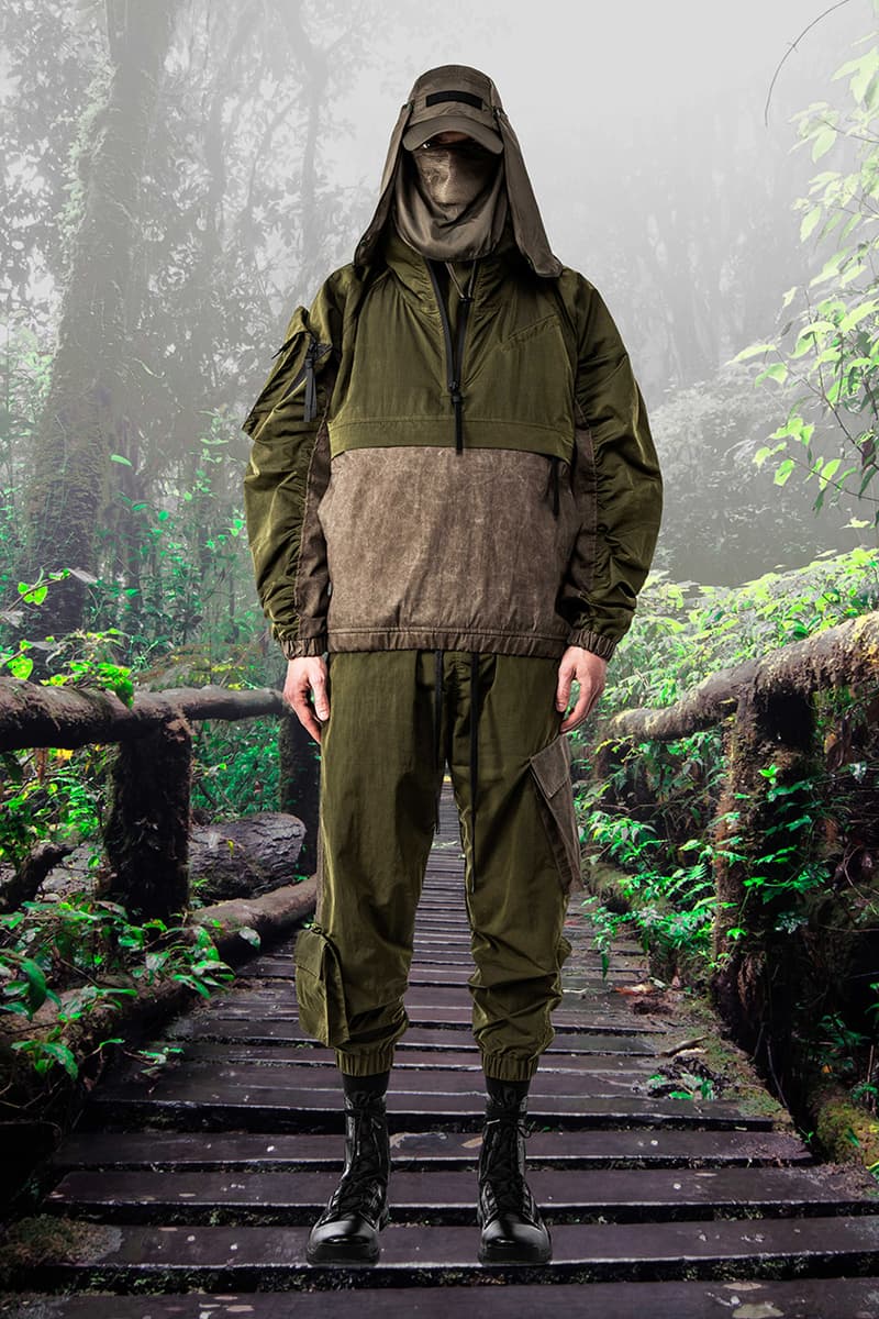 GALL Aeon X Fall Winter 2019 2020 Lookbook Techwear Italian Manufacturing Design Military Influence Collection Oversized Camouflage Black Grey Outerwear Technical