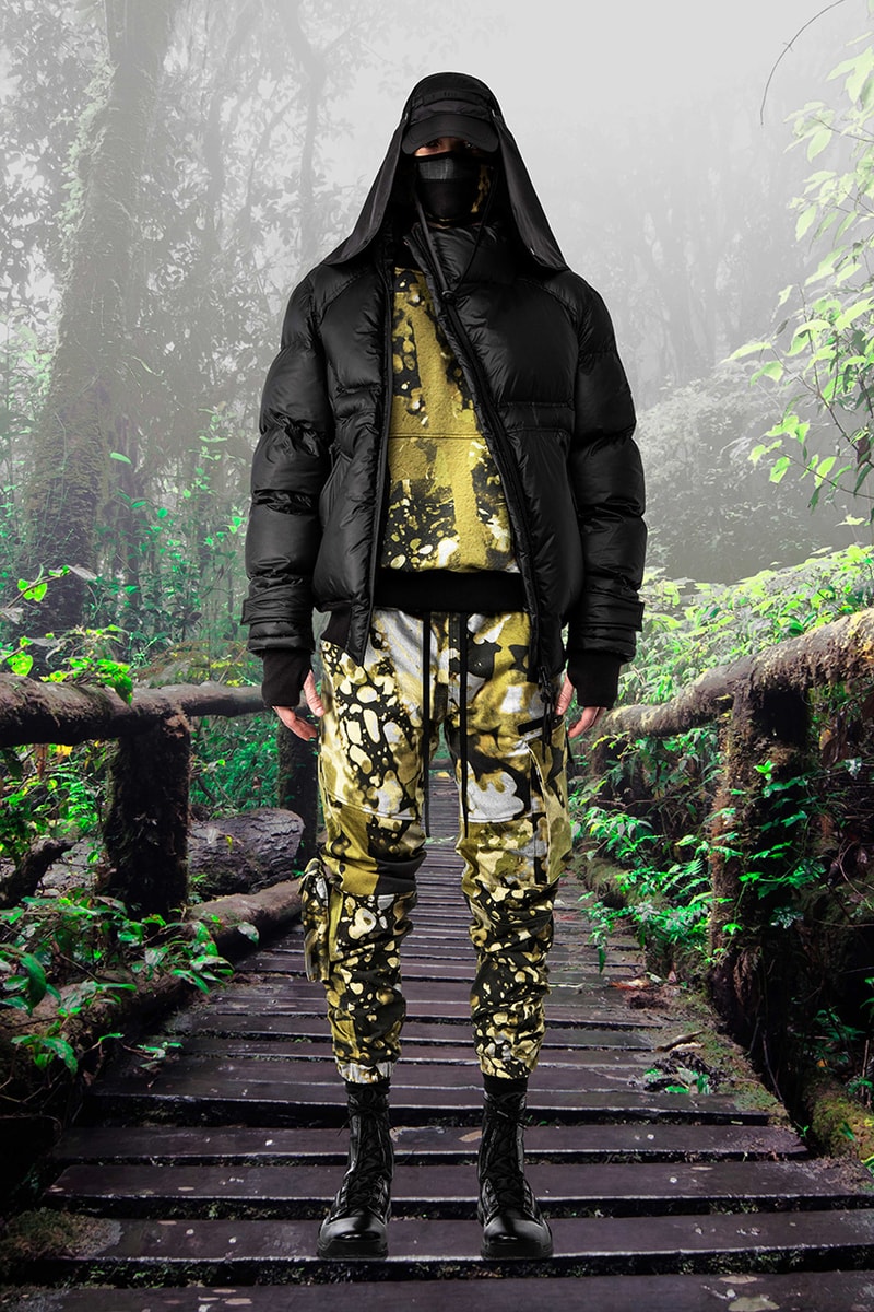 GALL Aeon X Fall Winter 2019 2020 Lookbook Techwear Italian Manufacturing Design Military Influence Collection Oversized Camouflage Black Grey Outerwear Technical