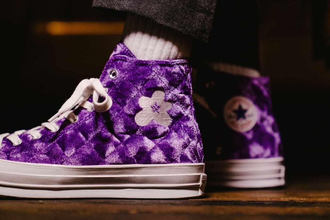 converse quilted velvet