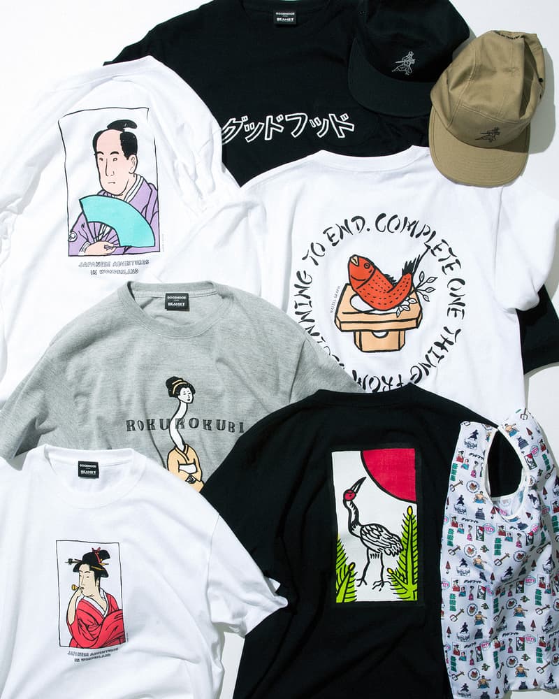 Goodhood x BEAMS T x Naijel Graph Capsule Collection Tokyo Japan Graphic Designer Ten Piece T-Shirts Caps Totes Original Artworks First Look