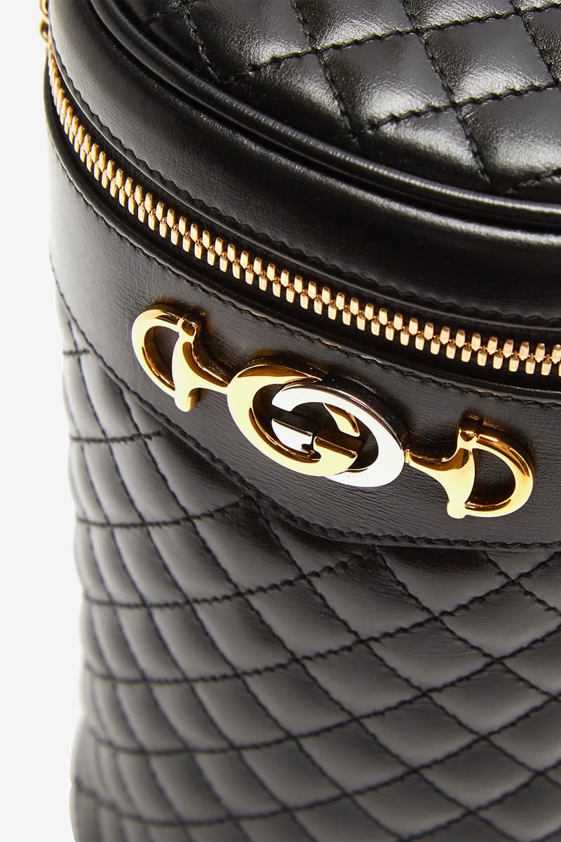 Gucci Quilted Leather Belt Bag Black Gold