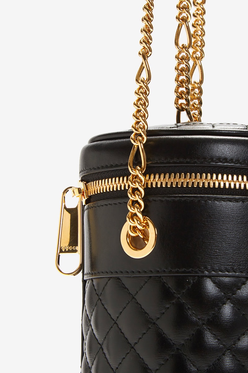 Gucci Quilted Leather Belt Bag Black Gold 