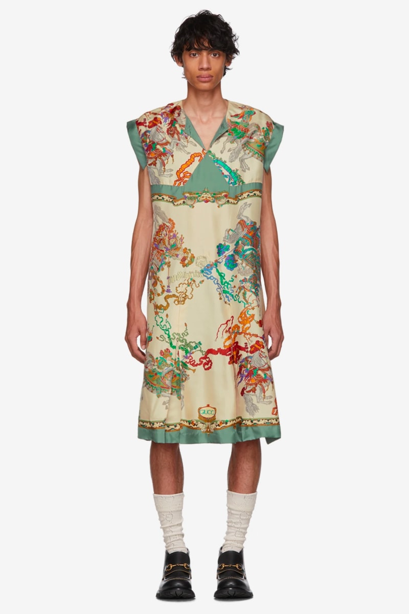 Gucci Roi Soleil Print Shirt Release Silk off white multicolor dress mens 