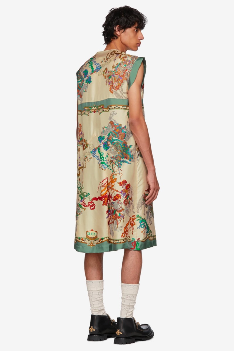 Gucci Roi Soleil Print Shirt Release Silk off white multicolor dress mens 
