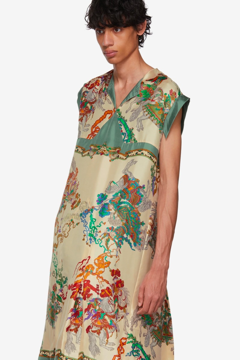 Gucci Roi Soleil Print Shirt Release Silk off white multicolor dress mens 