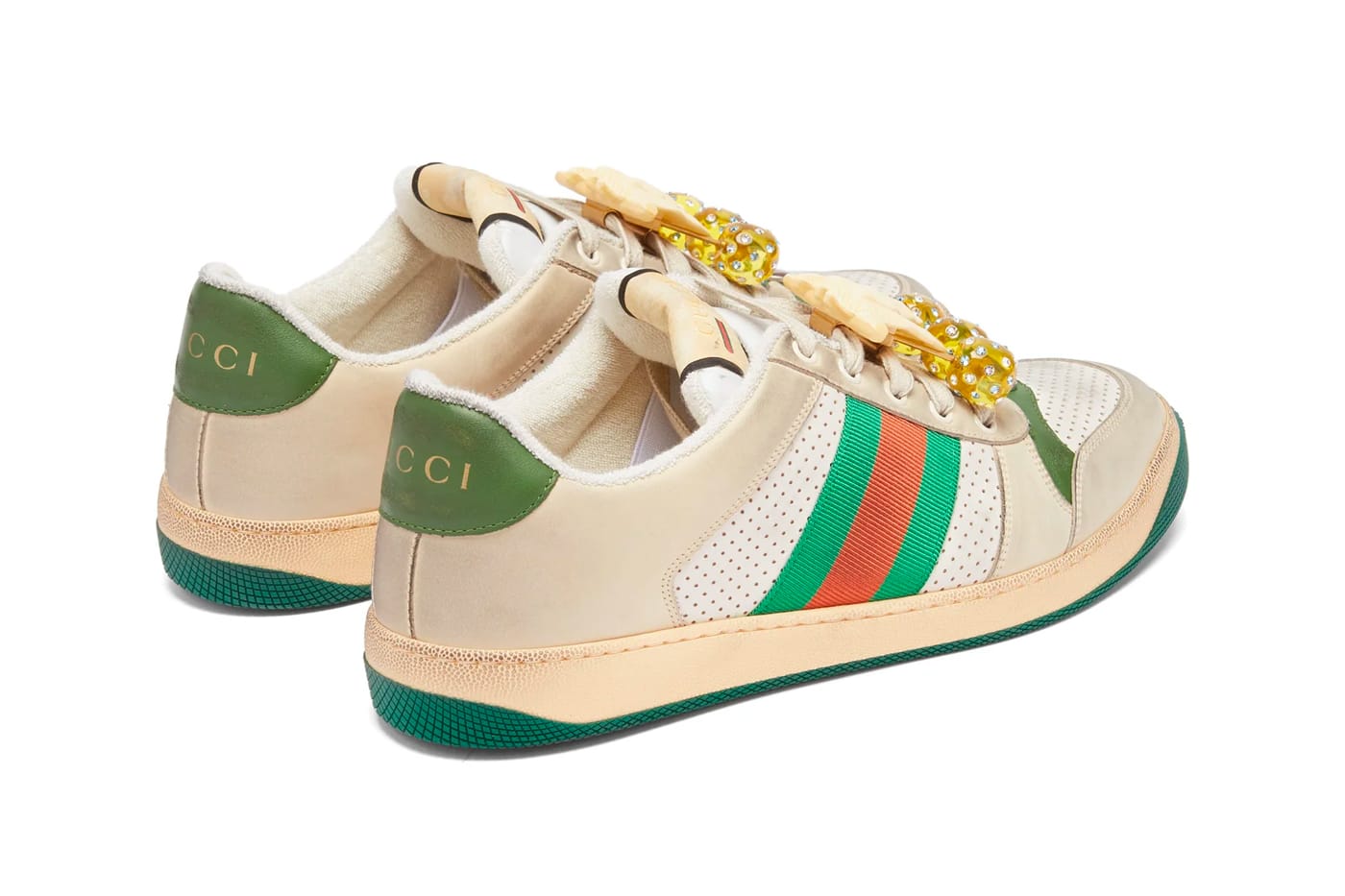 gucci embellished trainers