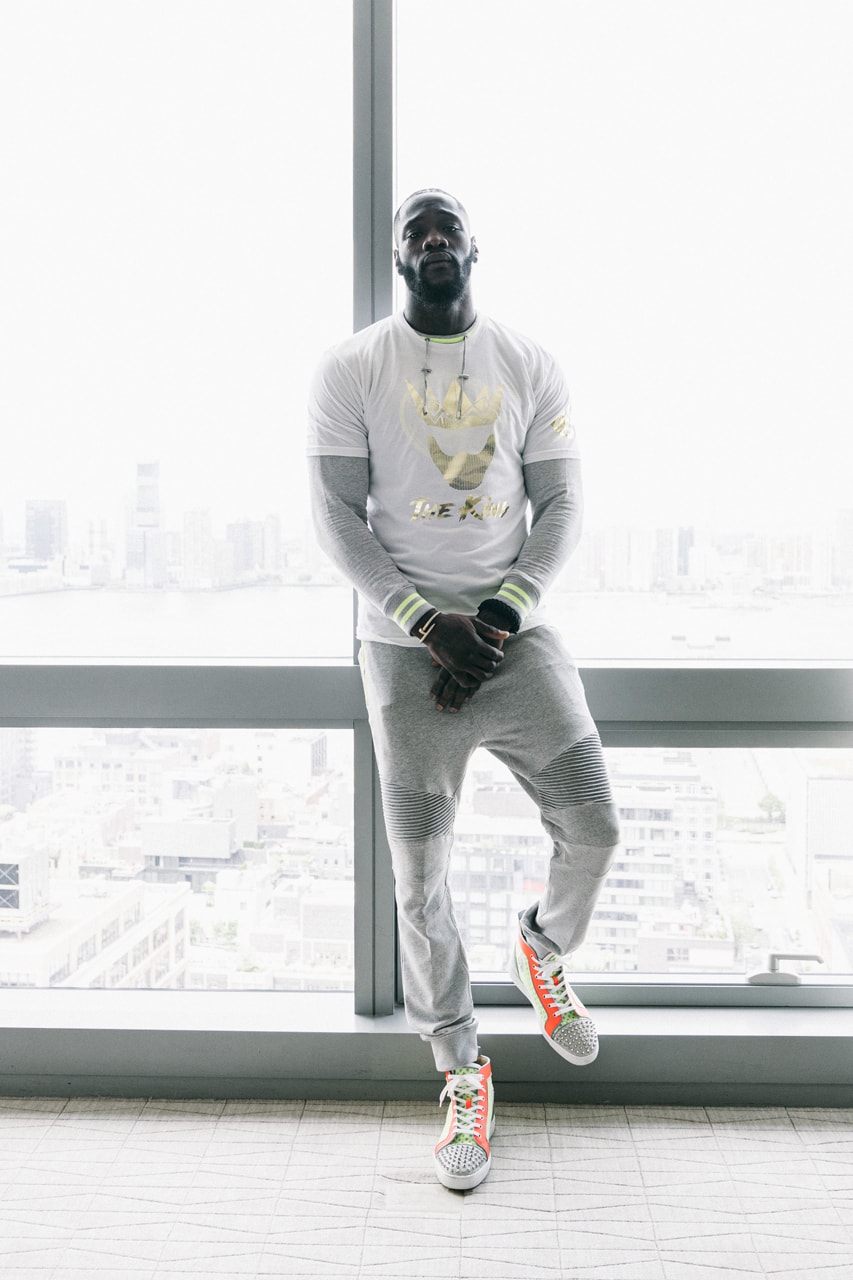 Deontay Wilder Streetsnaps Style Interview fashion may 2019 fight boxing louboutin balmain showtime dominic breazale the king bronze brown bomber bomb squad