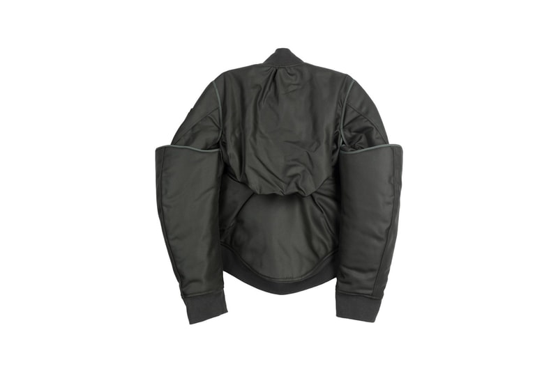 helmut lang four sleeved bomber jacket green nylon spring summer 2019 release 