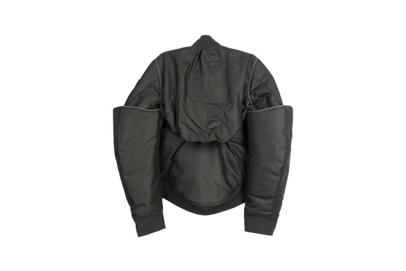 helmut lang four sleeved bomber jacket green nylon spring summer 2019 release