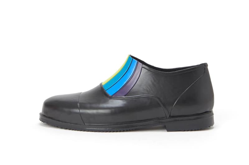 Hender Scheme PARALLEL / FRONT GORE Rubber Rain Shoes Fall Winter 2019 FW19 Japanese Footwear Black Brown Rainbow Panel 