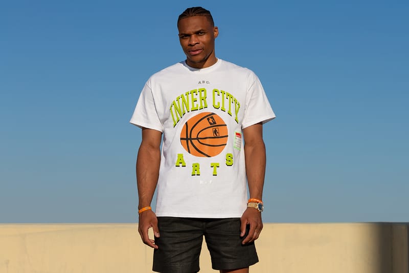 russell westbrook white shirt
