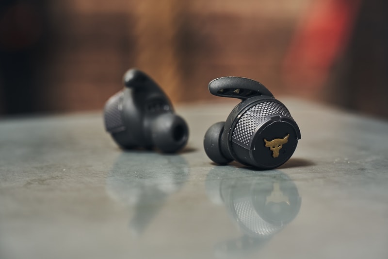 JBL UA Project Rock True Wireless In-Ear Headphone Announcement Dwayne Johnson Black Gold