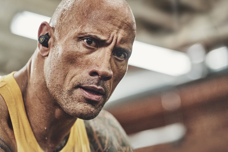JBL UA Project Rock True Wireless In-Ear Headphone Announcement Dwayne Johnson Black Gold