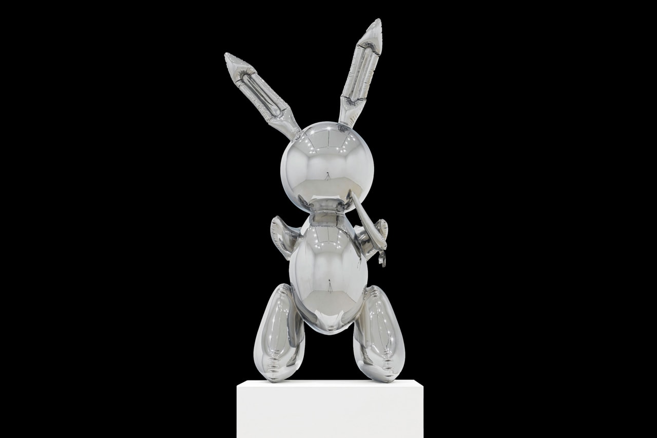 Jeff Koons' "Rabbit" Sculpture Sells for $91.1 Million USD record breaking highest paid living artist christie's auction house new york stainless steal