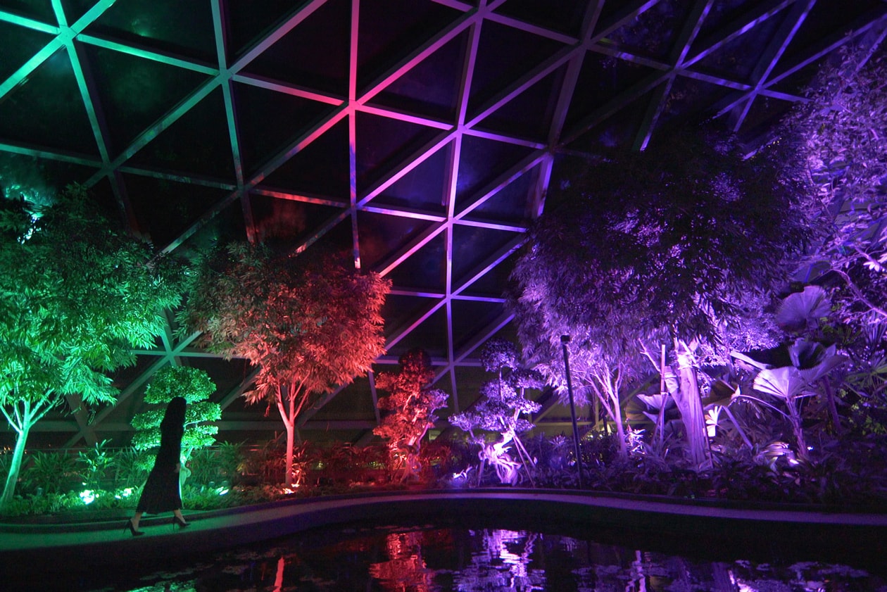 jewel changi airport singapore teamlab team lab artwork installations resonating forest resonating trees 