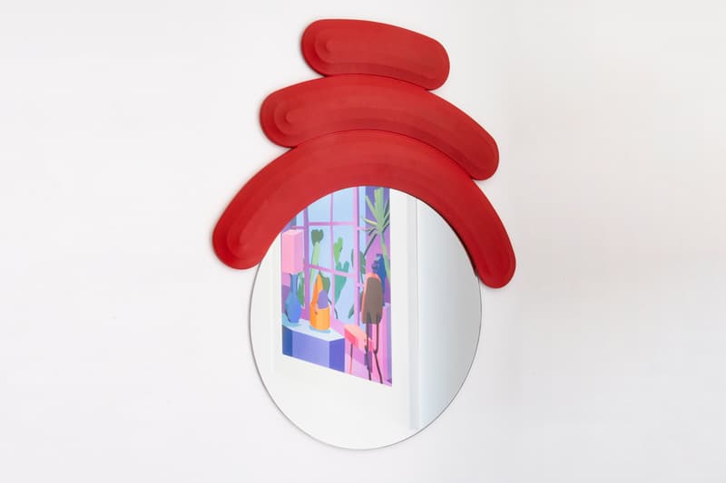 Josh Sperling Case Studyo "Friend" Mirror Geometric shapes texture landforms wall mounted design