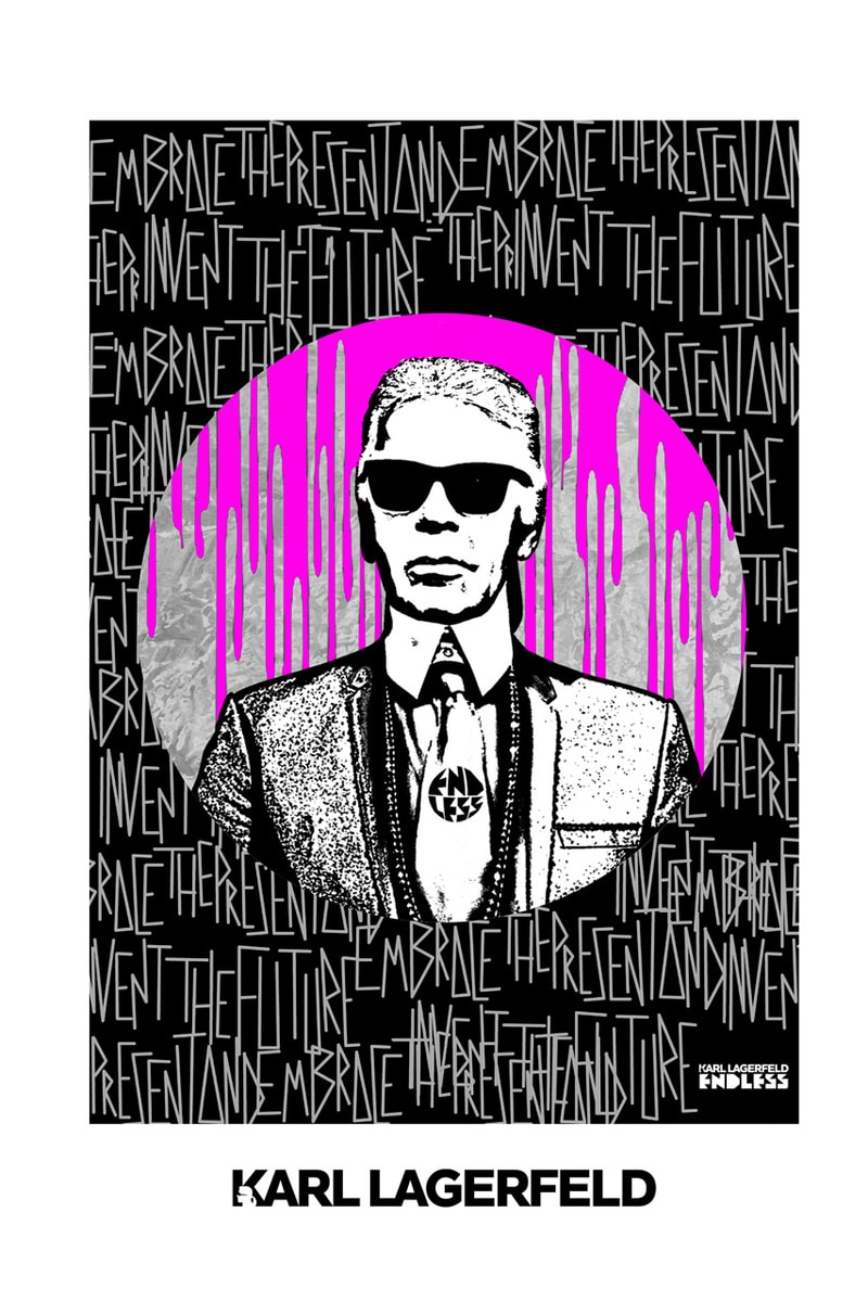 karl lagerfeld brand honoring founding namesake designer pitti uomo fashion fair florence italy endless artist live painting installation 